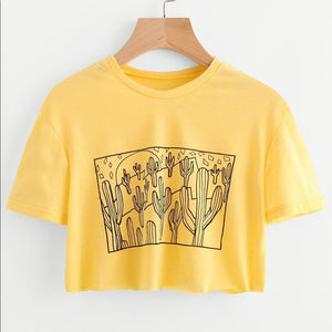 YELLOW CROP SHIRT