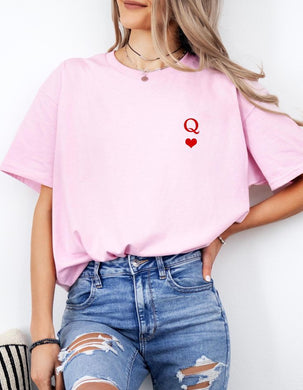 PINK TSHIRT ROUND NECK QUEEN ON PACKET SIZE