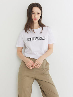 CROP SOUTENIR WHITE TSHIRT