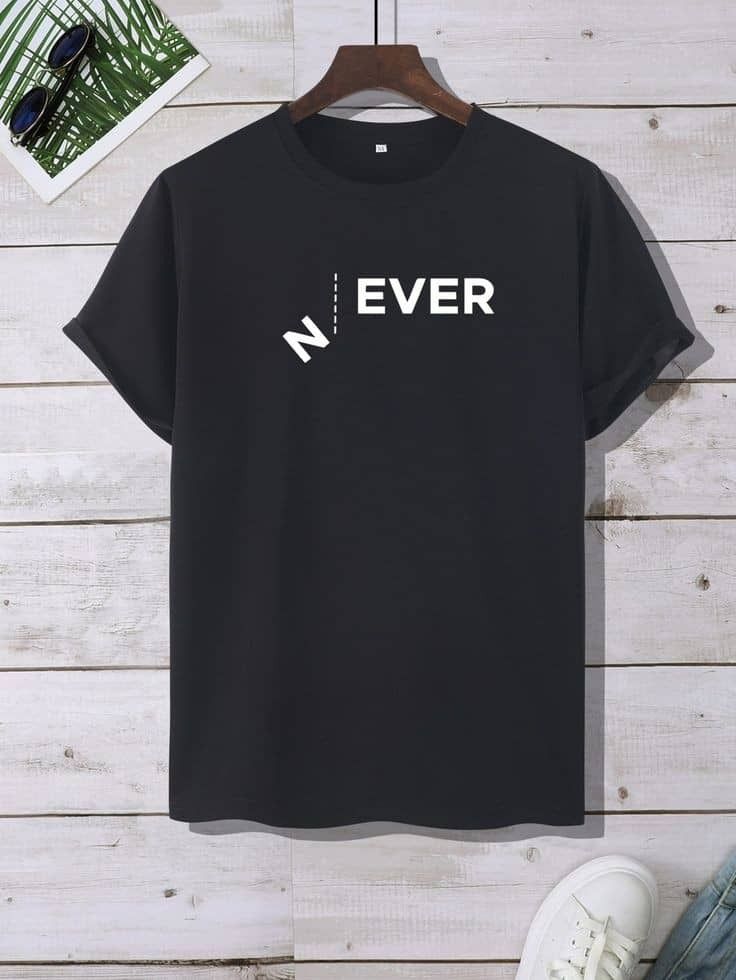 NEVER BLACK TSHIRT