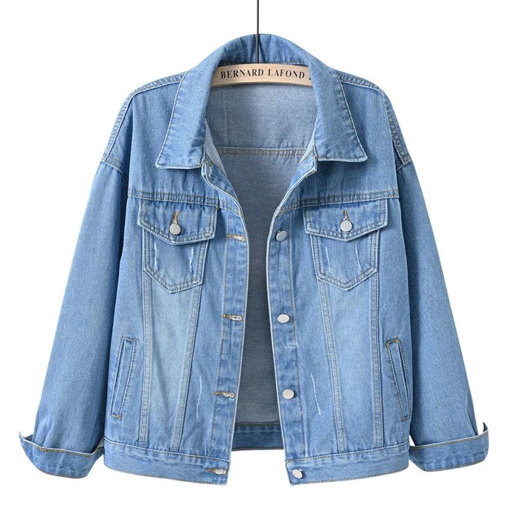 Cool Ice Blue Cropped Denim Jacket - Stylish and Trendy