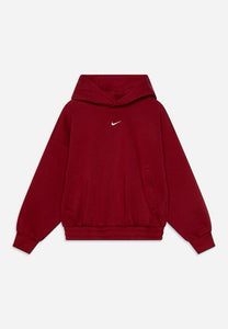 RED NIKE  SOLID DRAWSTRING WITH KANGROO POCKETS HOODIE