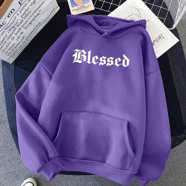 PURPLE BLESSED HOODIE