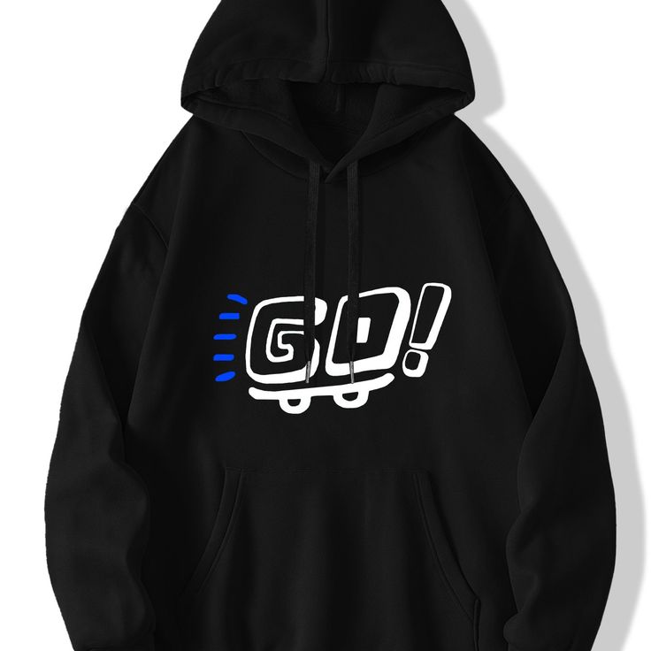 BLACK HOODIE GO-UNISEX