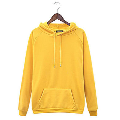 YELLOW PLAIN HOODED SLEEVE STYLE