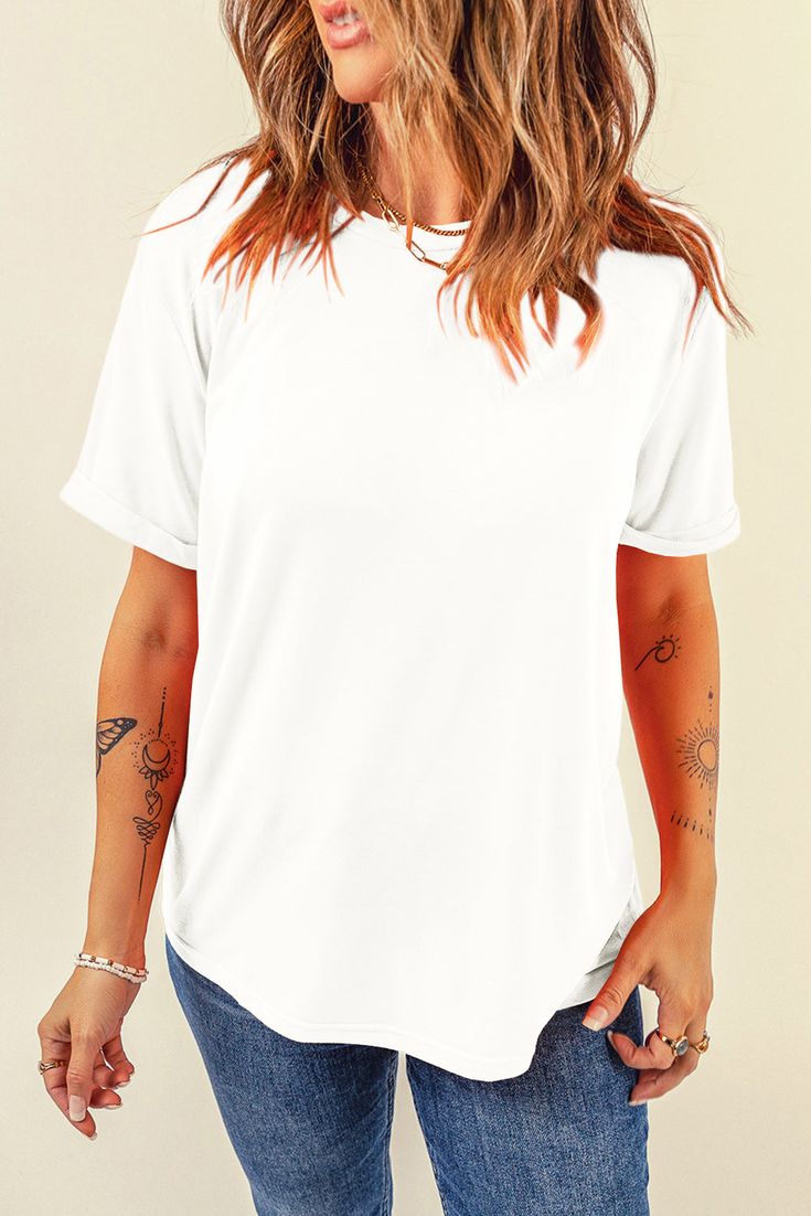 WHITE ROUNDNECK PLAIN TSHIRT-UNISEX