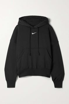 BLACK NIKE SOLID DRAWSTRING KANGROO HOODIE