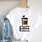 WHITE TSHIRT COFFEE MUG AND BOOKS-UNISEX