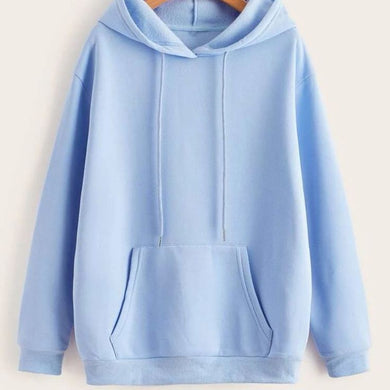 LIGHT BLUE PLAIN HOODIE