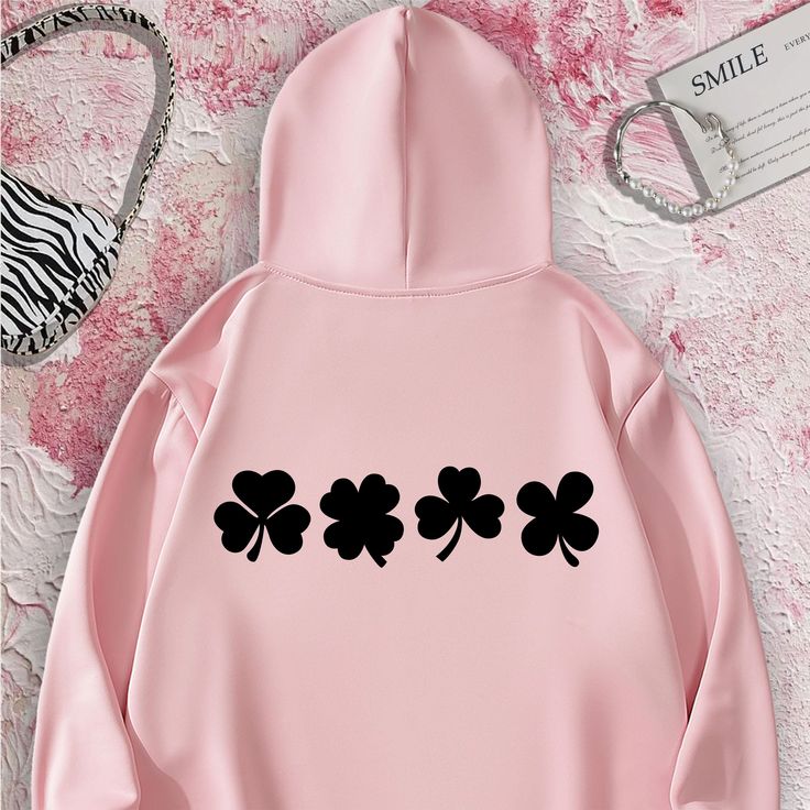 PINK HOODIE DESIGN ON BACK-WOMEN