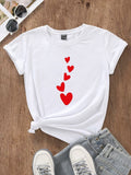 RED HEARTS WHITE TSHIRT