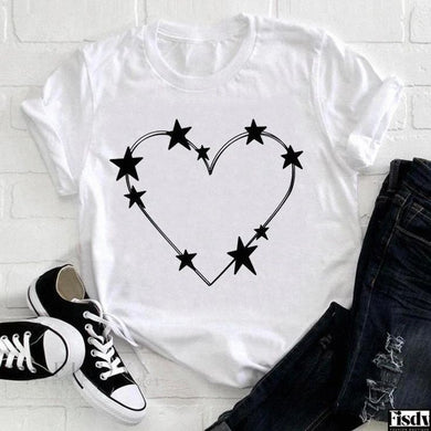 STARY HEART WHITE TSHIRT